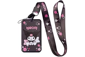 Charming Kuromi Card Holder with Lanyard