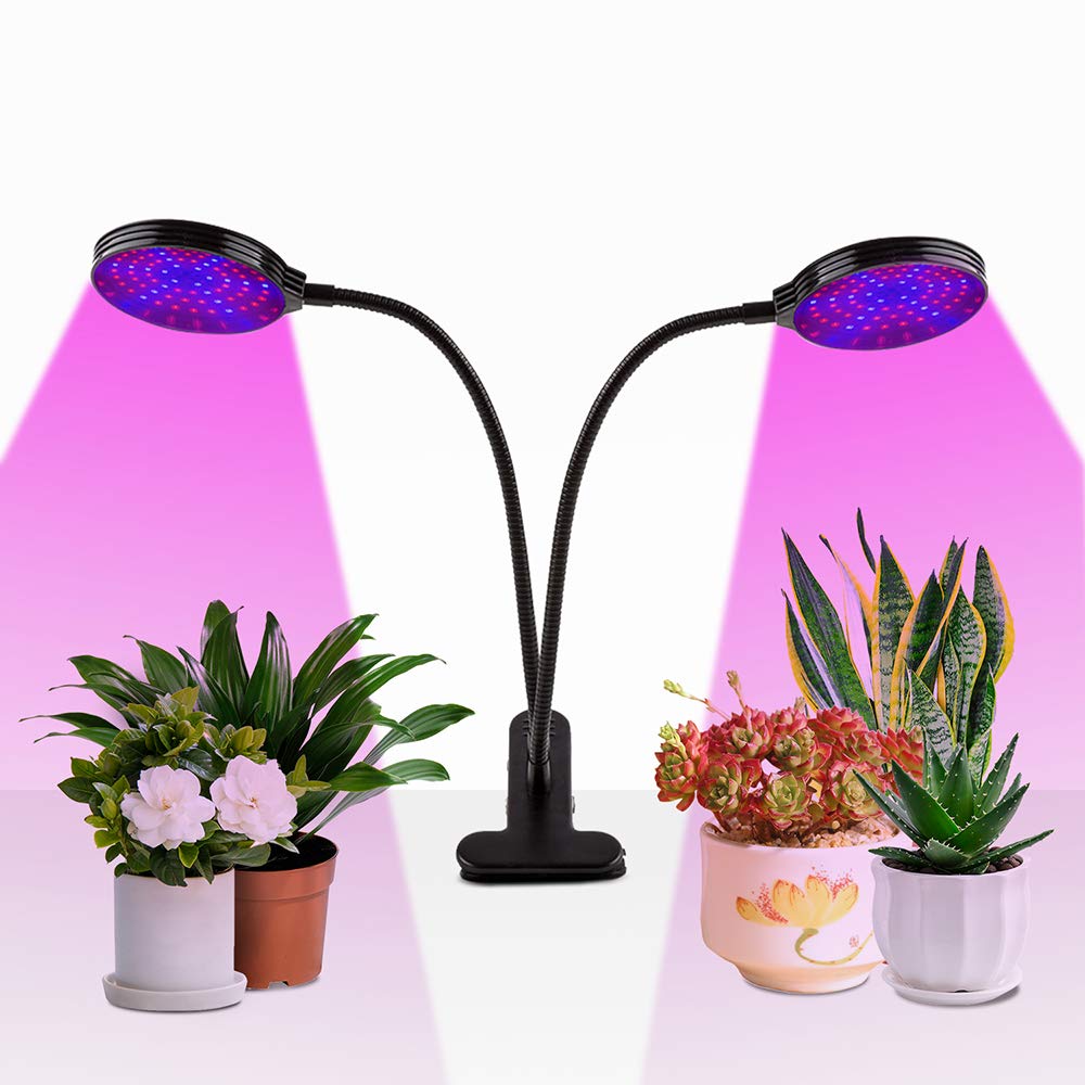 Lampada Piante, LED Coltiva La Luce Regolabile, USB Ricaricabile Telecomando Luce Crescita Pianta, LED Plant Light per Soggiorno Ufficio Interno