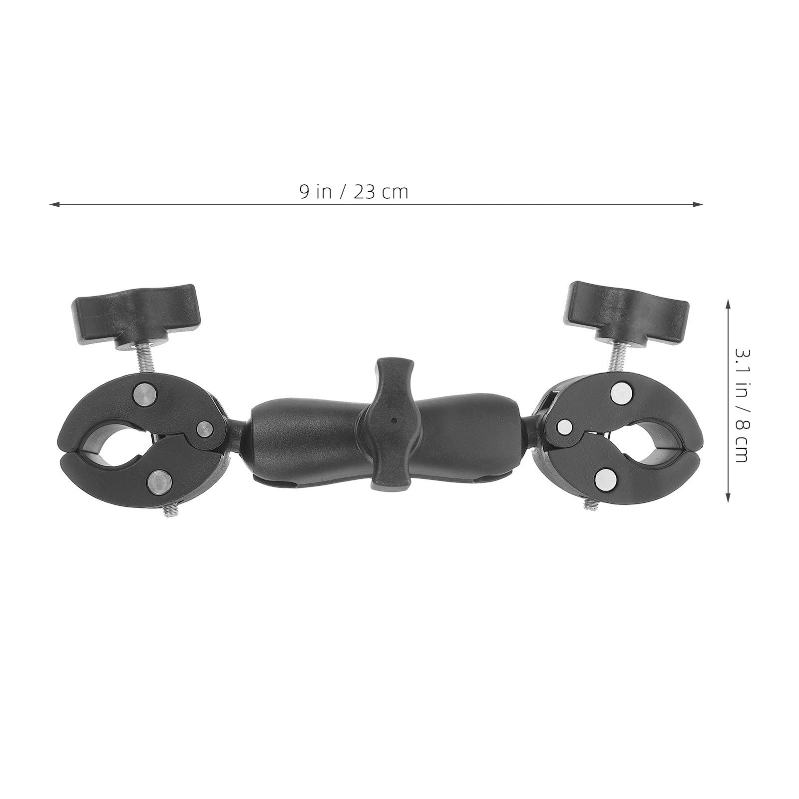 2 Piezas Soporte de Móvil para Moto Rótula de 25mm y Abrazadera