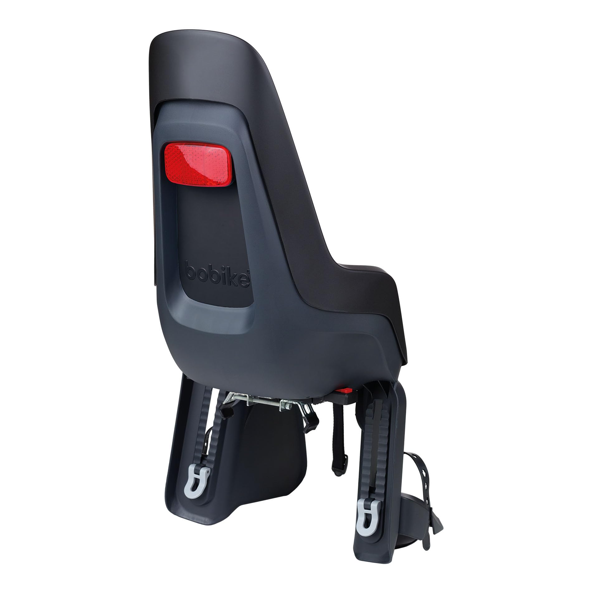 BOBIKE 8012100018 - Silla Bicicleta Trasera One Maxi EB-D para Portaequipajes – Segura y fácil de Montar, Adecuada para niños de 9 Meses a 6 años, hasta 22 kg, Negro Urbano