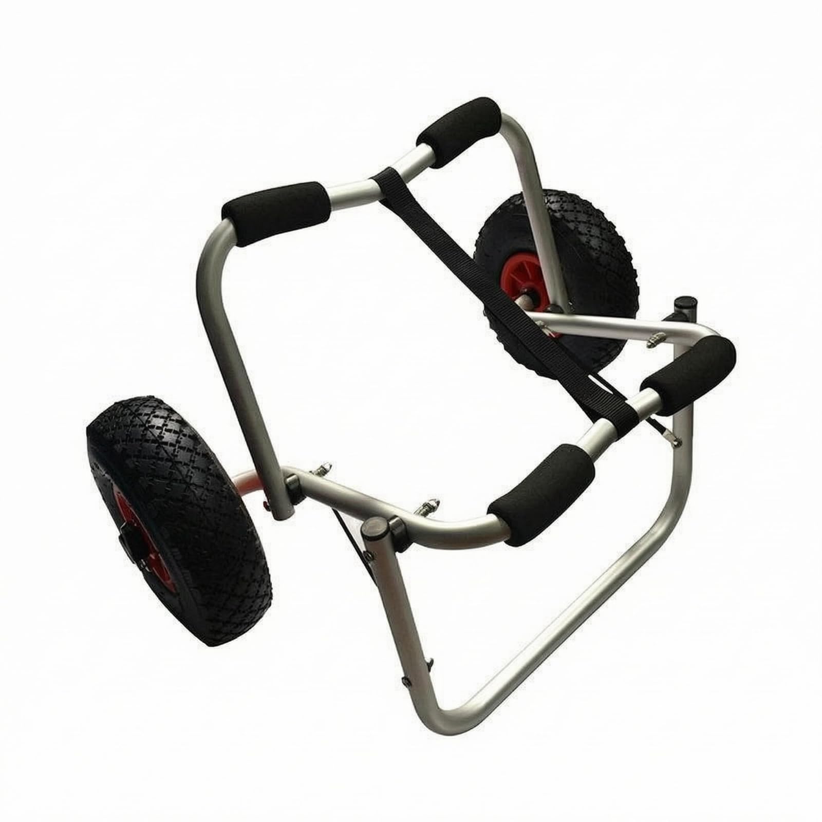 Harilla Carrito Remolque para Kayak Carro Carrito Soporte Transporte Plegable Material Aleación de Aluminio Acolchado con Correa, Remolque para Kayak Modelo A con Neumáticos Inflables