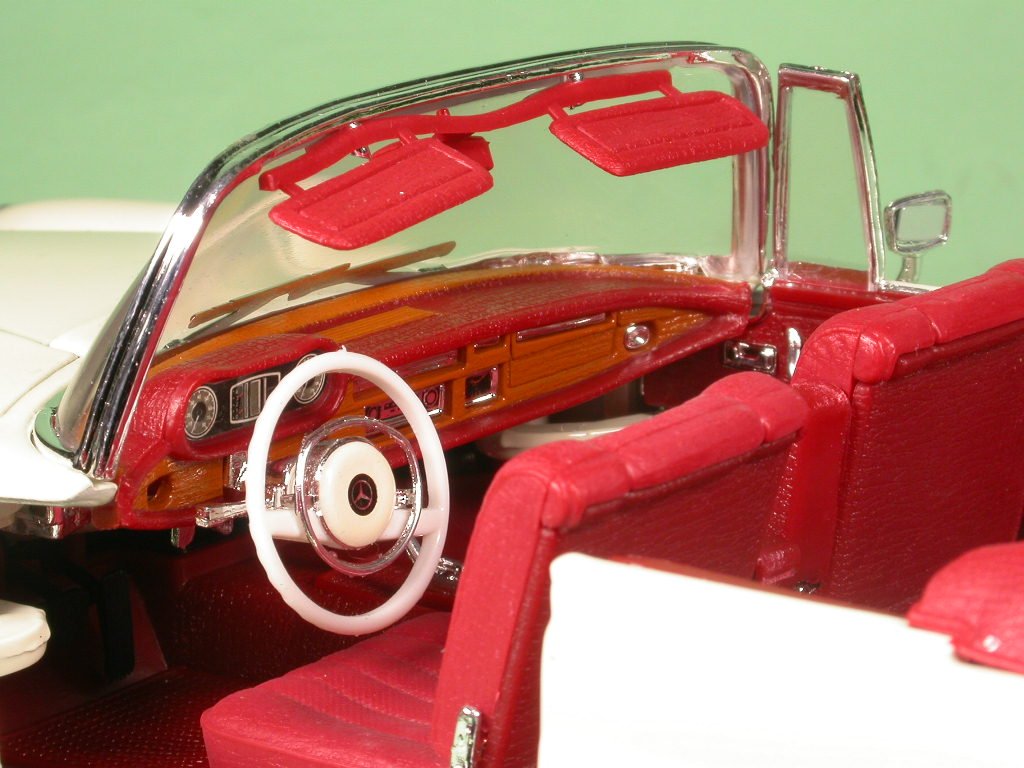 Mercedes 280 SE 1966 Cabriolet – Maisto 1/18, Gris Métal, état Excellent, Boîte D'origine