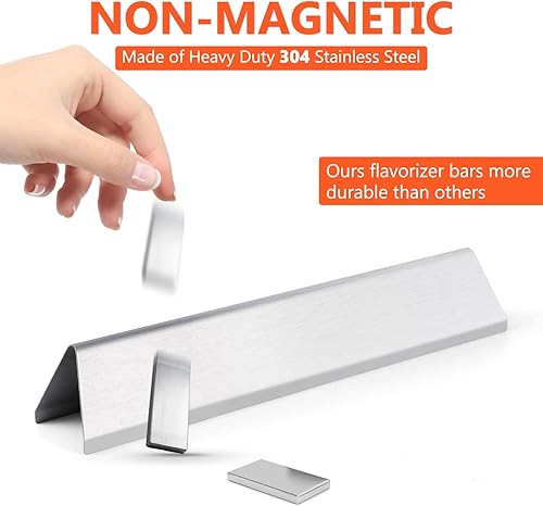 Miniatura 4 de QuliMetal Quemador de parrilla 69787 y barras aromatizantes 7636 para Weber Spirit 300 y Spirit II 300 Series, Spirit E310 E320 E330 S310 Partes de