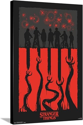 Trends International Netflix Stranger Things Season 3-4Th Illustration Canvas Wall Poster