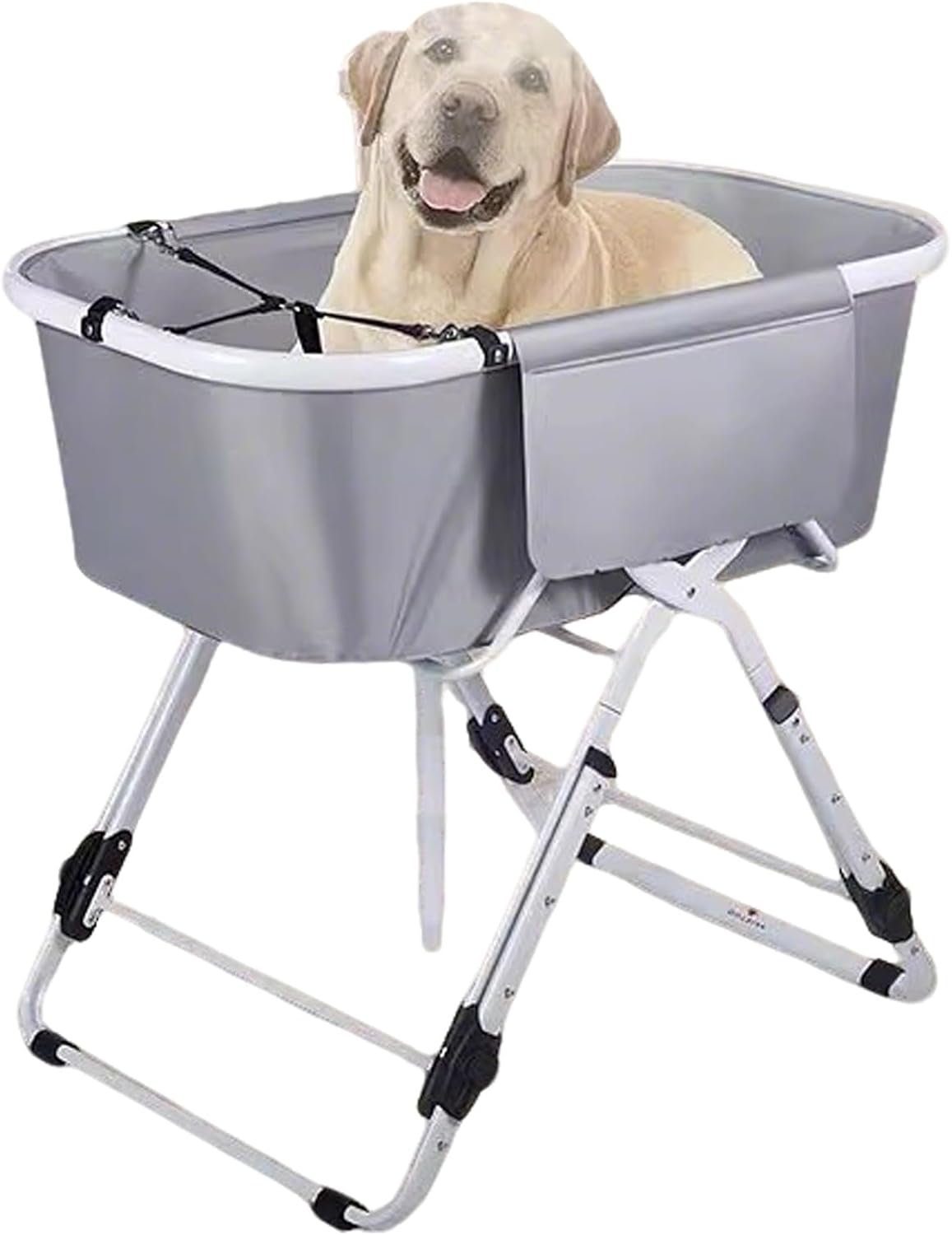 JYHHCYS Collapsible Dog Bathtub for Shower, Adjustable Height Foldable Dog Bath Tub for Shower, Bathing and Grooming, Portable Dog Washing Station for Small Medium Dogs