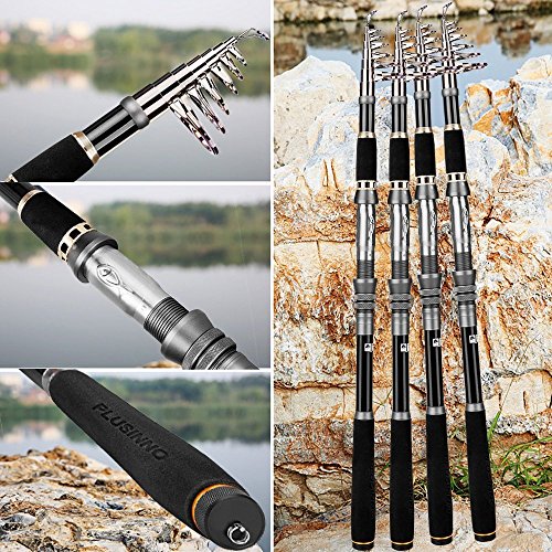 PLUSINNO Telescopic Fishing Rod and Reel Combos Full Kit, Carbon Fiber Fishing Pole, 12 +1 Shielded Bearings Stainless… - Image 8