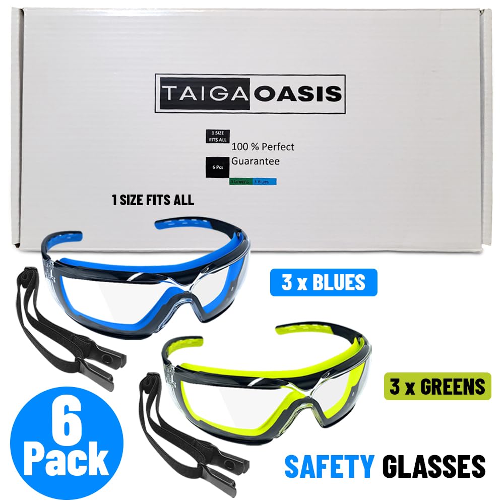 Gafas de seguridad, lente de cobertura completa, protector de cejas integrado, resistentes a los rayos UV, antivaho, antiarañazos, resistentes a los impactos, piezas suaves al tacto para