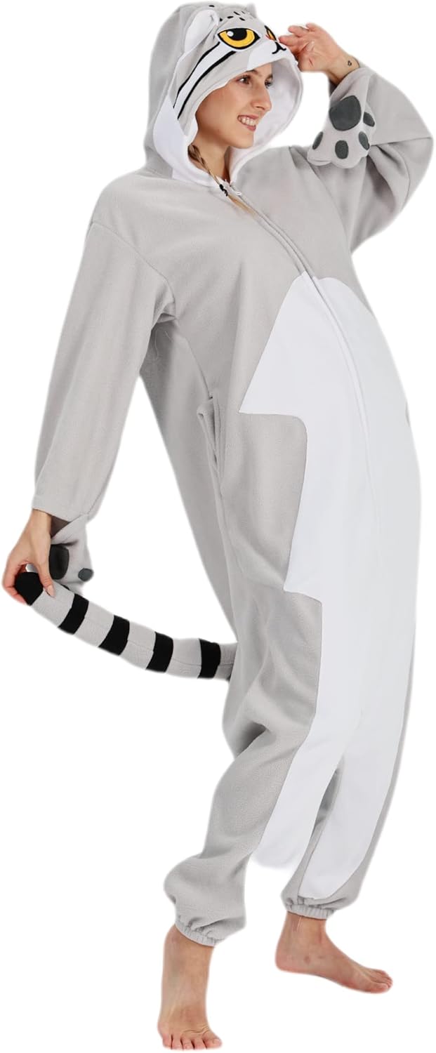 DarkCom Pallas Cat Onesie Halloween Costume One Piece Unisex Adult Pajamas Women Men Sleepwear Christmas Pajamas