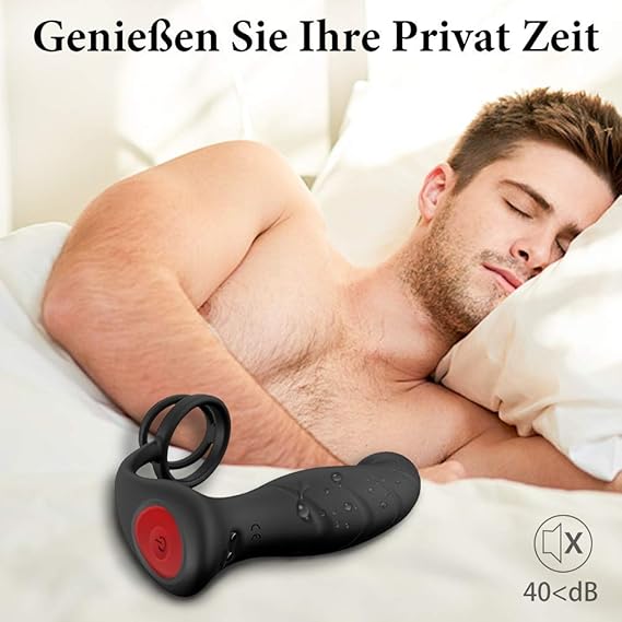 Vibrador de próstata masajeador con pene y anillo de ...