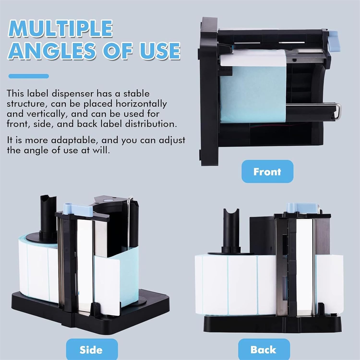 Distributore automatico di etichette, macchina spelafili elettrica per etichette da 20-130 mm, regolabile a 3 velocità per etichette autoadesive, PET e PVC