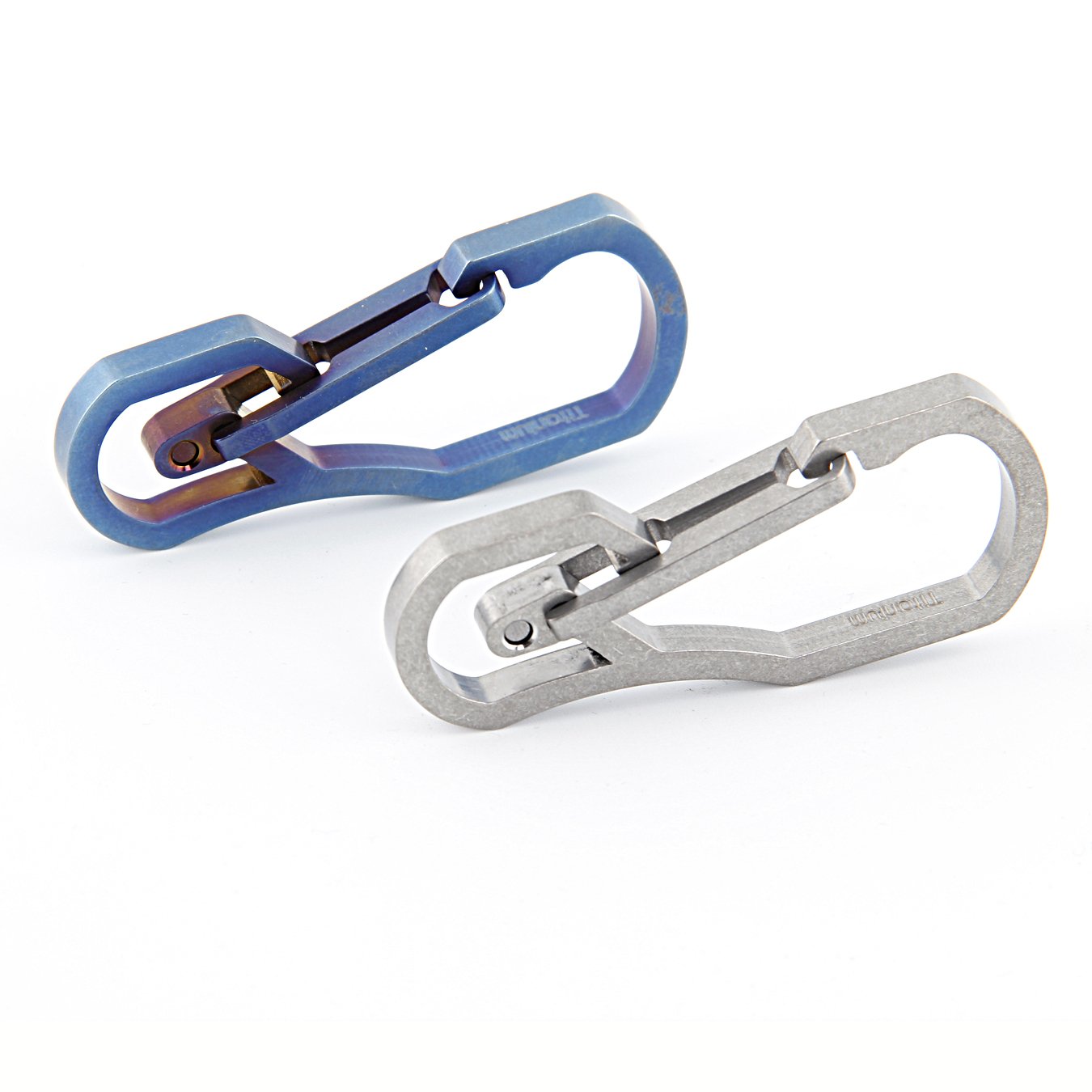 Porte-clés multi-outils en titane avec crochet EDC à charge maximale de 50 kg pour randonnée, camping en plein air (titane)