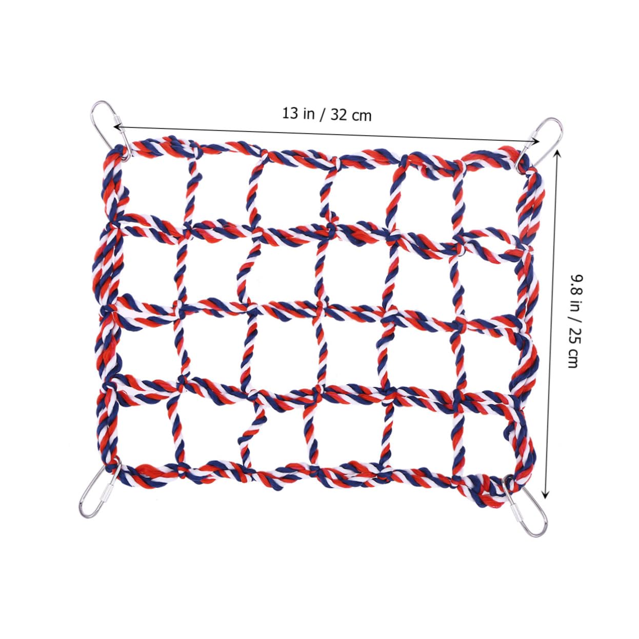 VANZACK 3stücke Kleine Tier Hängematte Baumwolle Mit Kletternetz Für Hamster Ratten Und Frettchen Fördert Einfach Zu Befestigen Mit Metallclips Für Käfige