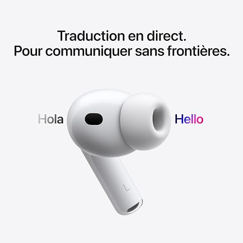 Apple AirPods Pro 3 Écouteurs sans Fil, réduction Active du Bruit, détection de la fréquence Cardiaque, écouteurs Bluetooth, Audio Spatial, Son Haute-fidélité, Recharge USB-C - 5