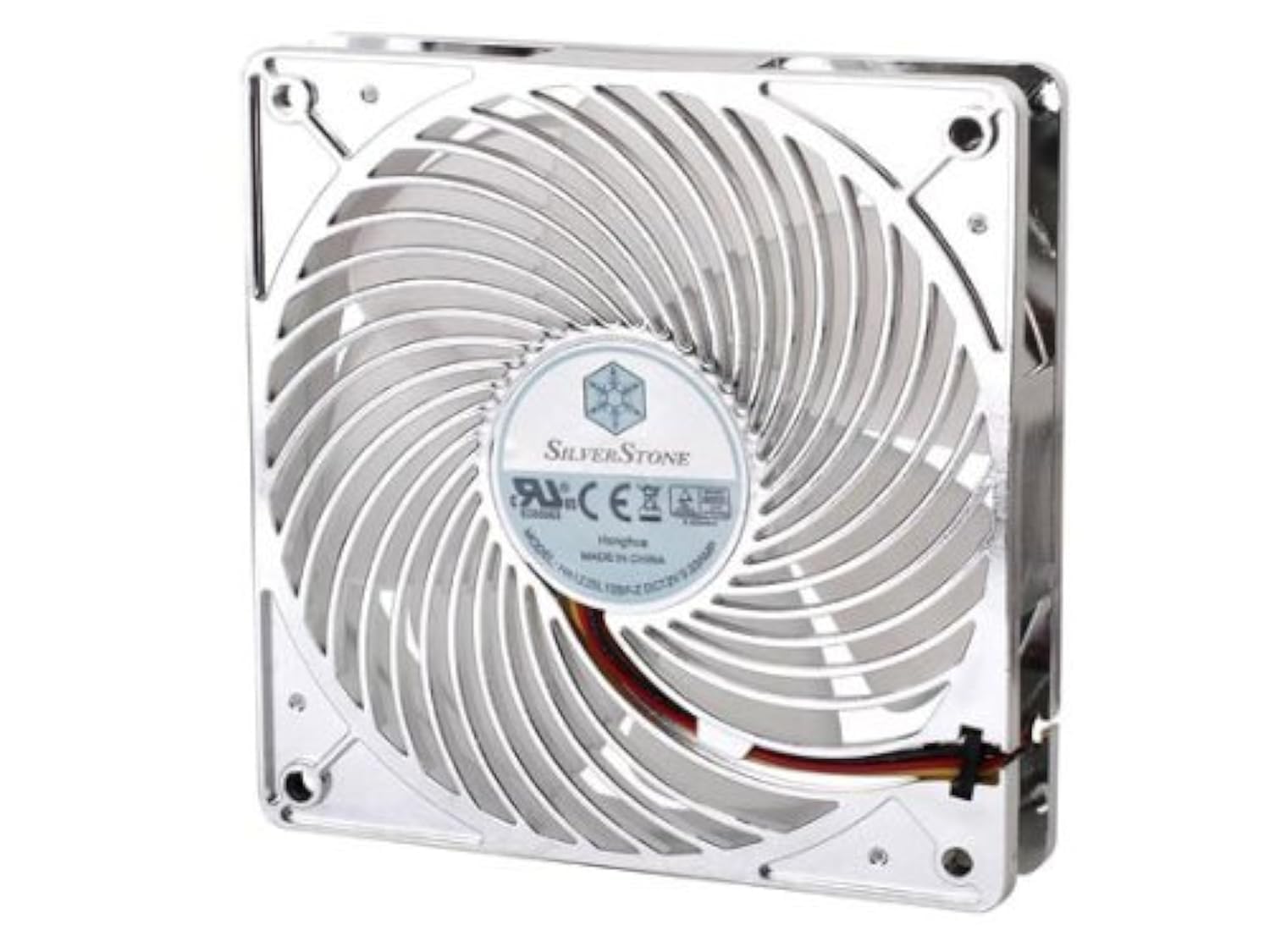 SilverStone Ventola a penetrazione dell'aria con luce LED rossa, 120 x 120 x 25 mm/1500 giri/min, AP121-RL (argento)