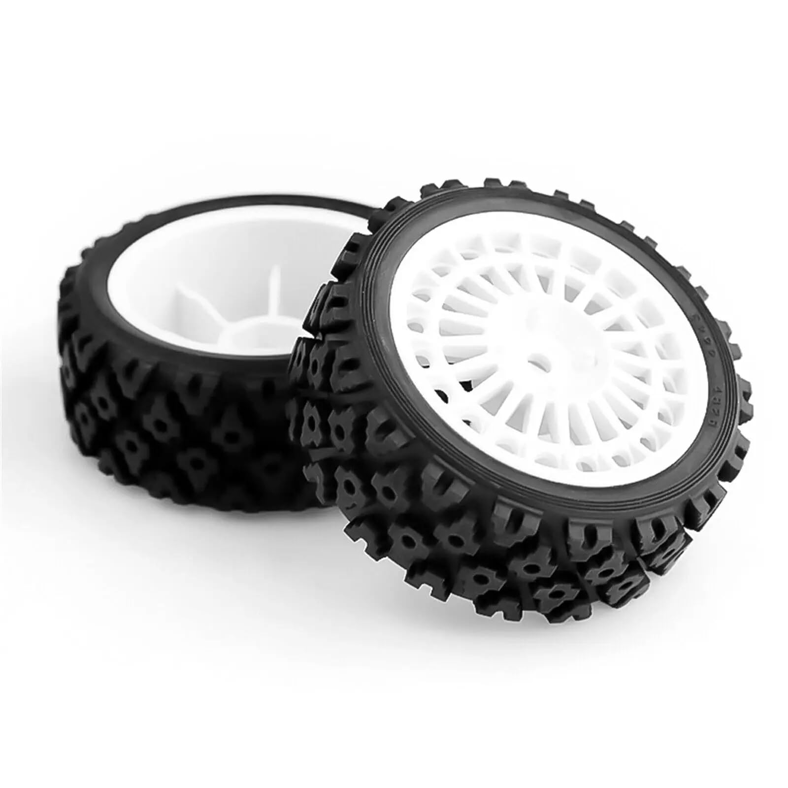 para Tamiya para TT01 para TT02 XV-01 XV02 para HPI 1/10 4 Uds Neumáticos Ruedas Planas para Rally Universal RC Coche DIY Accesorios Reparación Juego NeumáTicos Ruedas RC