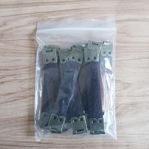 Miniatura 2 de COHEALI 20 piezas de 3.9 in de metal interno flexible marco bisagras de resorte clip gancho para bricolaje artesanía monedero bolso monedero costura