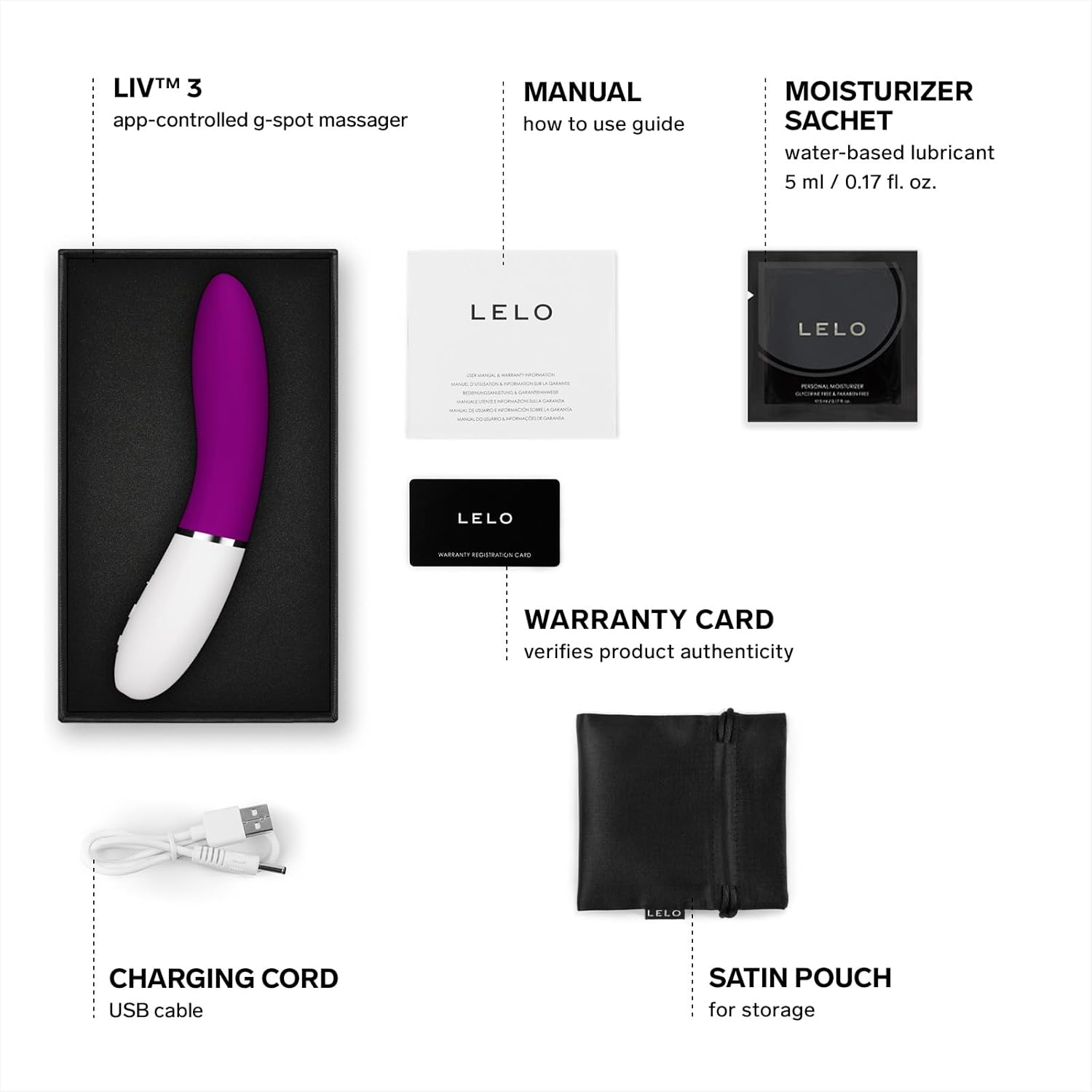 LELO LIV 3 App-Controlled G-Spot Vibrator for Women with 8 Settings, Curved Shape Female Vibrator Sex Toys, Waterproof Vibrator, Personal Vibrators, Adult Toys for Women, Sex Toy for Woman, Deep Rose