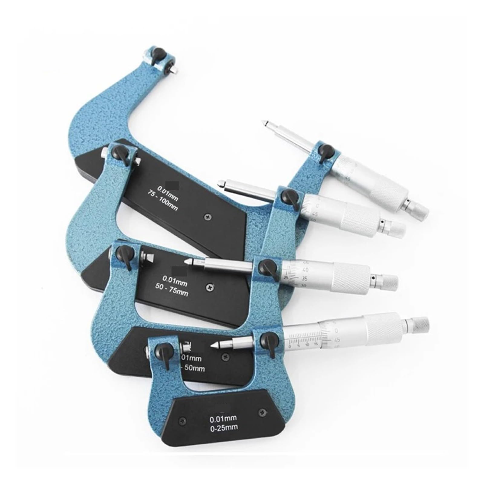 NURII Thread Micrometer, Rotary Type, with Conical V-Shaped Measuring Head, 0-25mm/200-91-000 250-91-000(0-25mm 200-91-000)