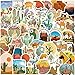 Desert Travel Stickers, Cute Camel Cactus Sticker, 50Pcs Hapiuen Vinyl Waterproof Aesthetic Stickers for Water Bottle Laptop Scrapbook Luggage Decals, Adventure Sticker Pack for Kids Teens Adults