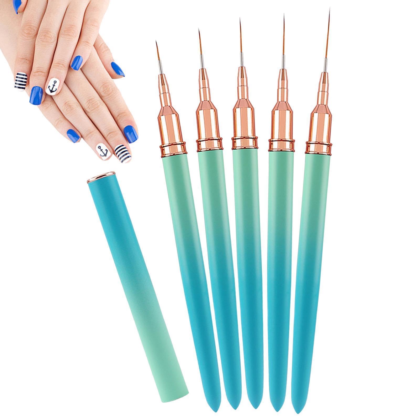 Manicure Liner Pennelli 5/8/13/20/25mm Dettaglio Disegno Pennello Portatile