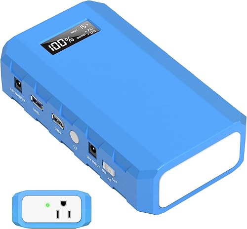 Miniatura 10 de powkey Estación de energía portátil de 88 Wh, 24000 mAh, generador solar para acampar (panel solar no incluido), batería de litio de 110 V/65 W CA