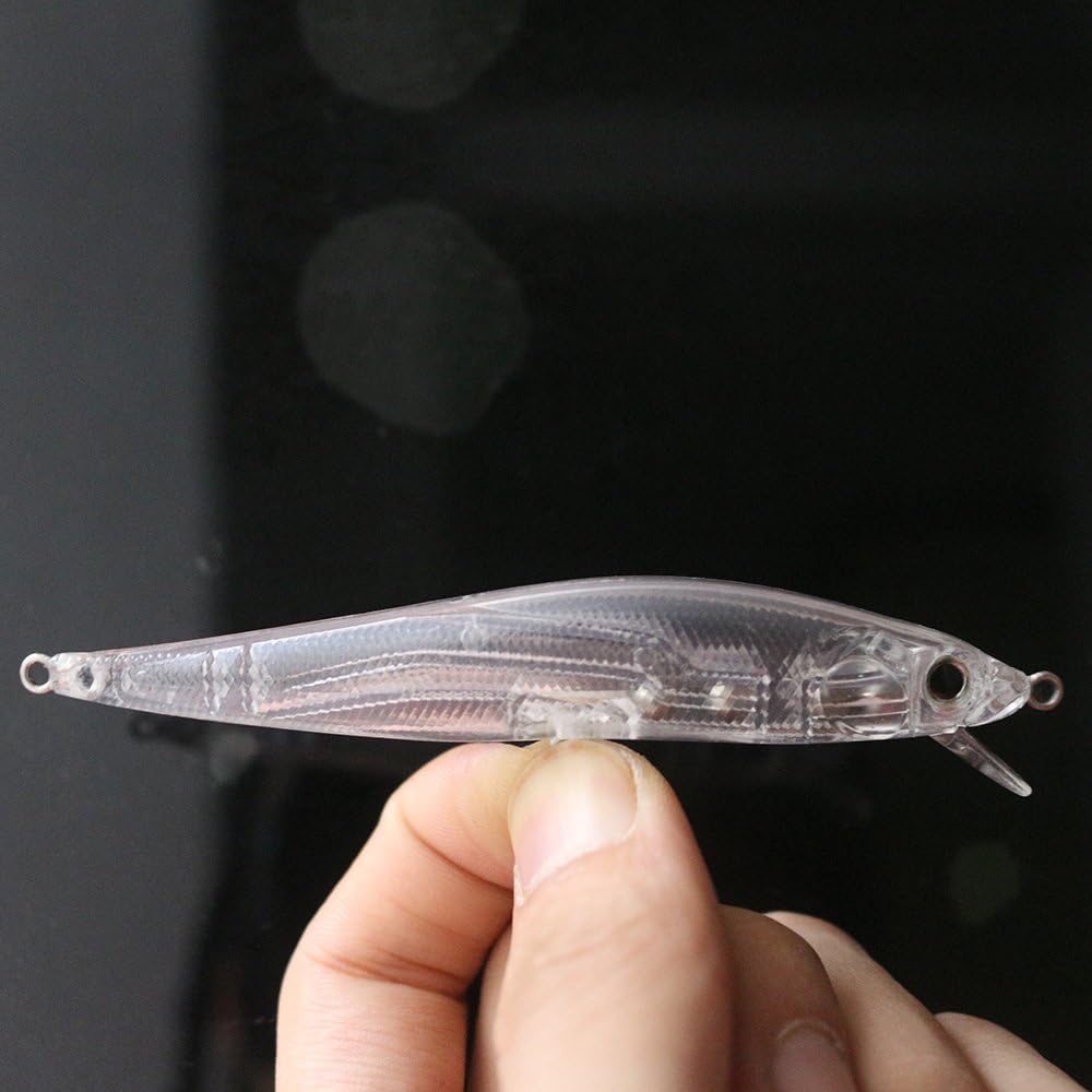 Shelt's 20 Pcs 95mm Unpainted Fishing Shallow Diving Jerkbaits Hard Lures Body