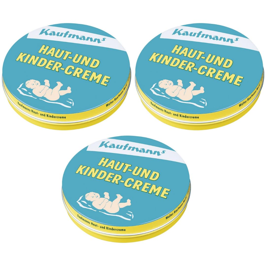 mit Pufai kostenlosem Überraschungsgeschenk, Kaufmanns Haut- und Kindercreme Spezielle Baby Creme 75 Mililiter x 3 STÜCK