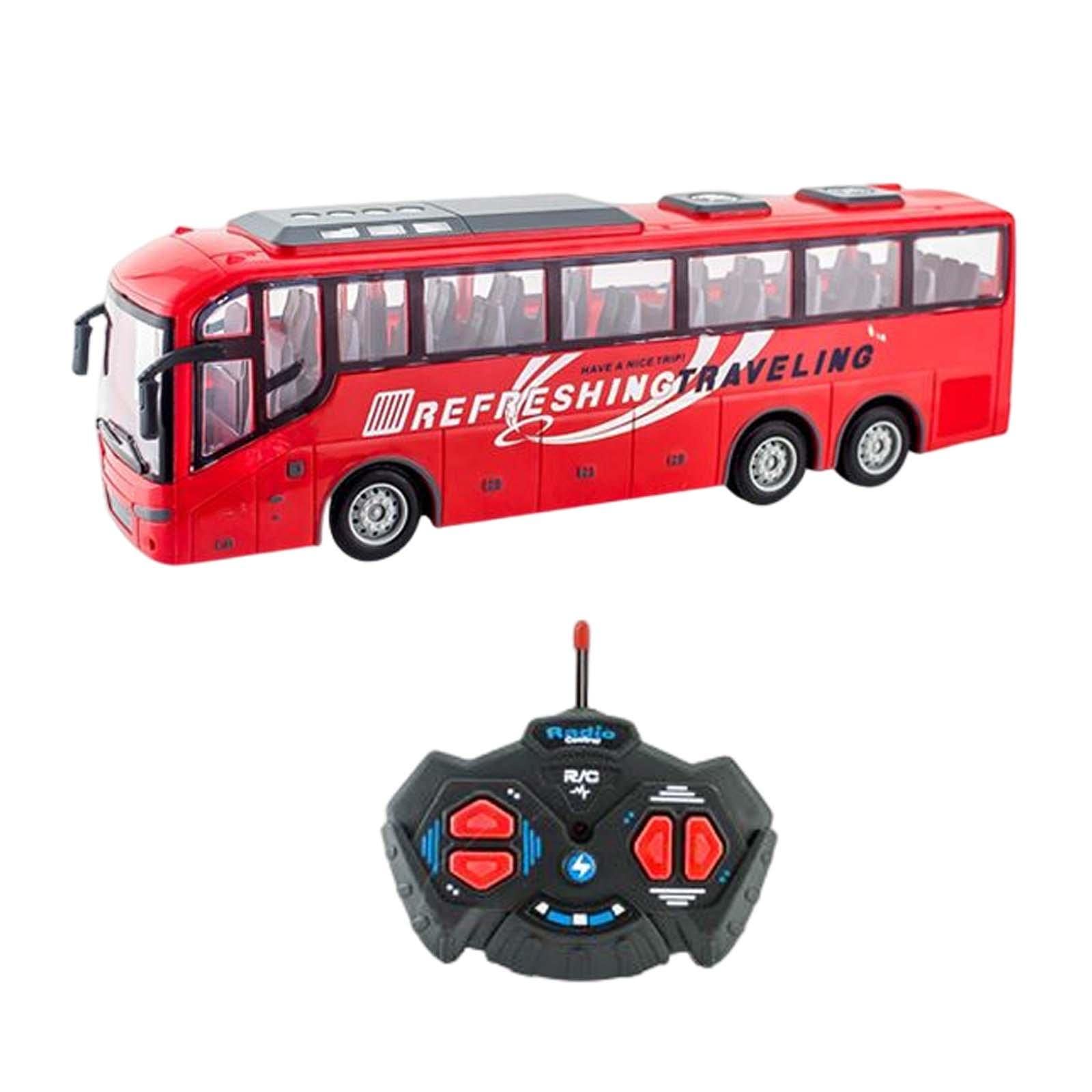Autobus Scolaire Radiocommandé, Camion électronique, Bus Télécommandé, Idéal Comme Cadeau D'anniversaire, Rouge