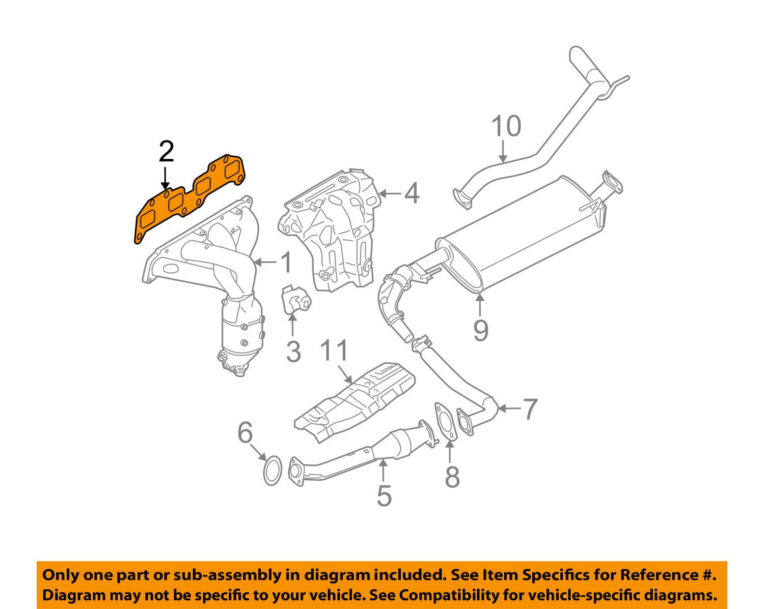 Amazon.com: Genuine Nissan 14036-6N200 Exhaust Manifold Gasket