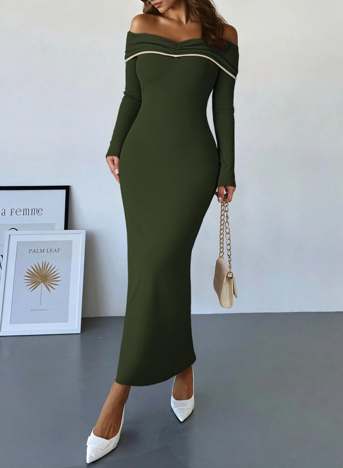 Pink Queen Off Shoulder Bodycon Dress for Women 2025 Sexy Fall Winter Long Sleeve Slim Fitted Cocktail Party Formal Dresses - Image 8