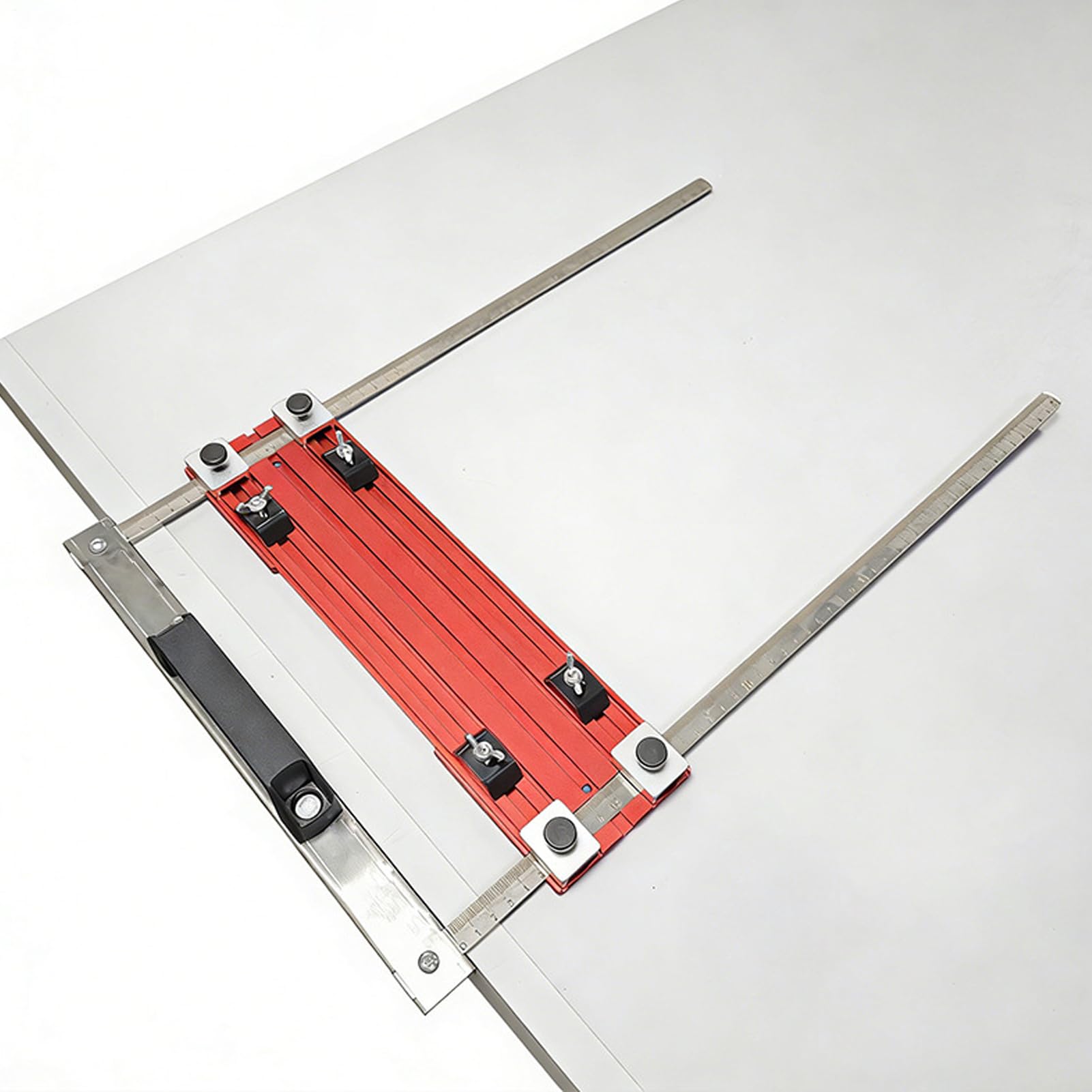 Guía de Borde para Posicionamiento Tabla Ajustable para Recortes de | Herramienta de Posicionamiento para Carpintería para Sierra Eléctrica Manual Cortar Madera Acabado de Muebles