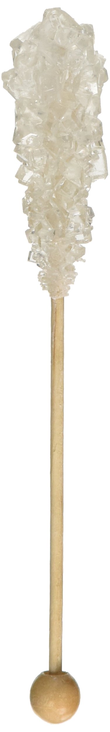 Unwrapped White Rock Candy Swizzle Sticks(5.75") - 72 Ct. Case