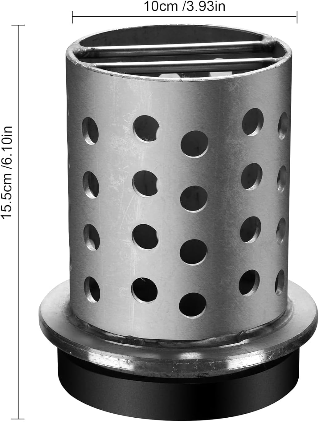 DZQ 2 PCS 4" x 6" Perforated Casting Flask with Rubber Sprue Base