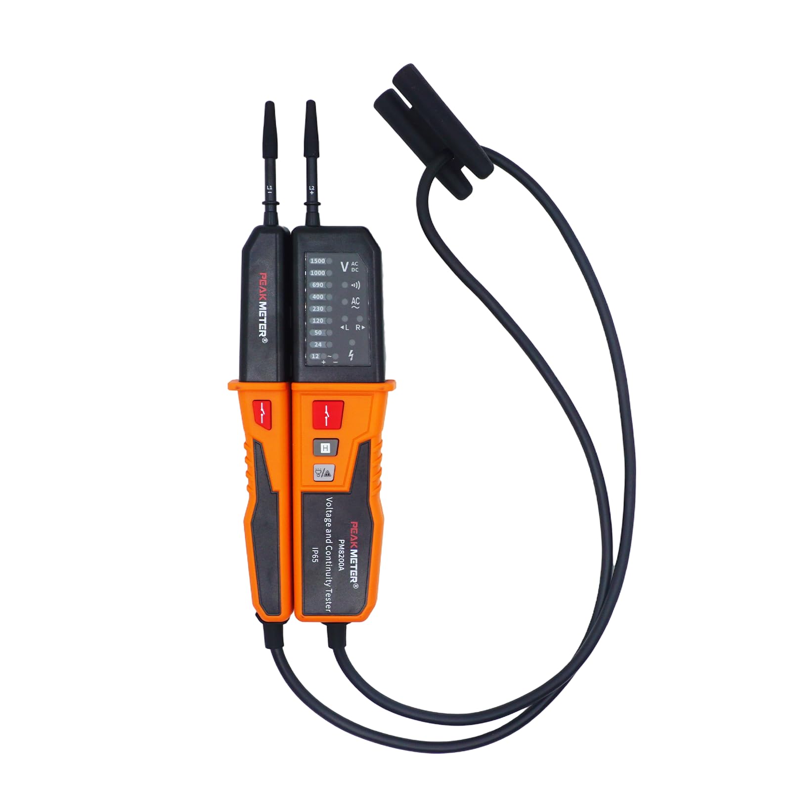 Spannungsprüfer,Durchgangsprüfer,Automatischer Bereich 12V~1500V,IP65 Multifunktions-Umfassender Elektrotester, Kann AC/DC-Spannung,Phasenfolge,Durchgang,RCD messen,Ohne Batterieerkennung PM8200A