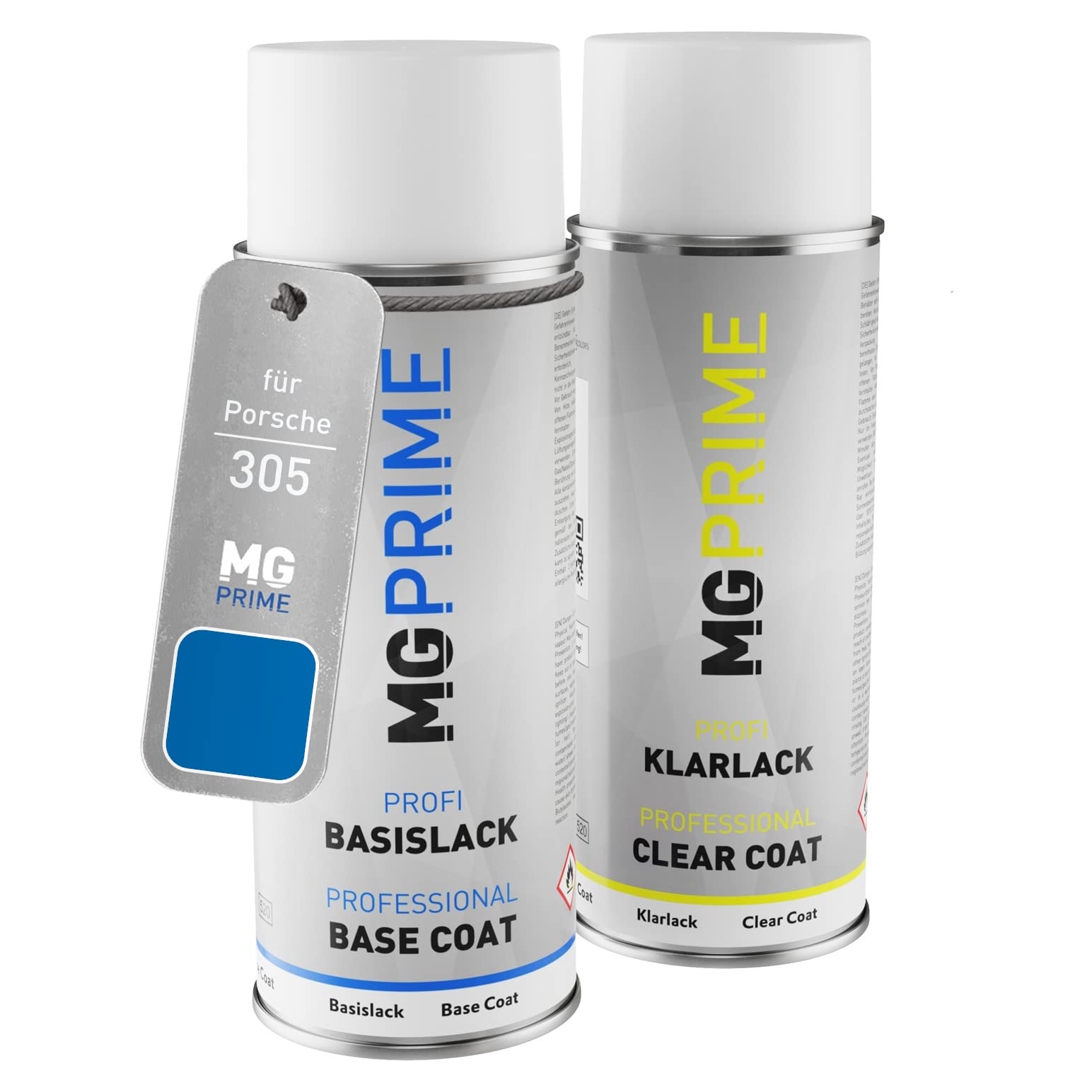 Mg Prime Arrowblau Car Paint Spray Can Set For Porsche 305 / J6 /Arrow Blue Base Coat Clear Coat Spray Can 400Ml