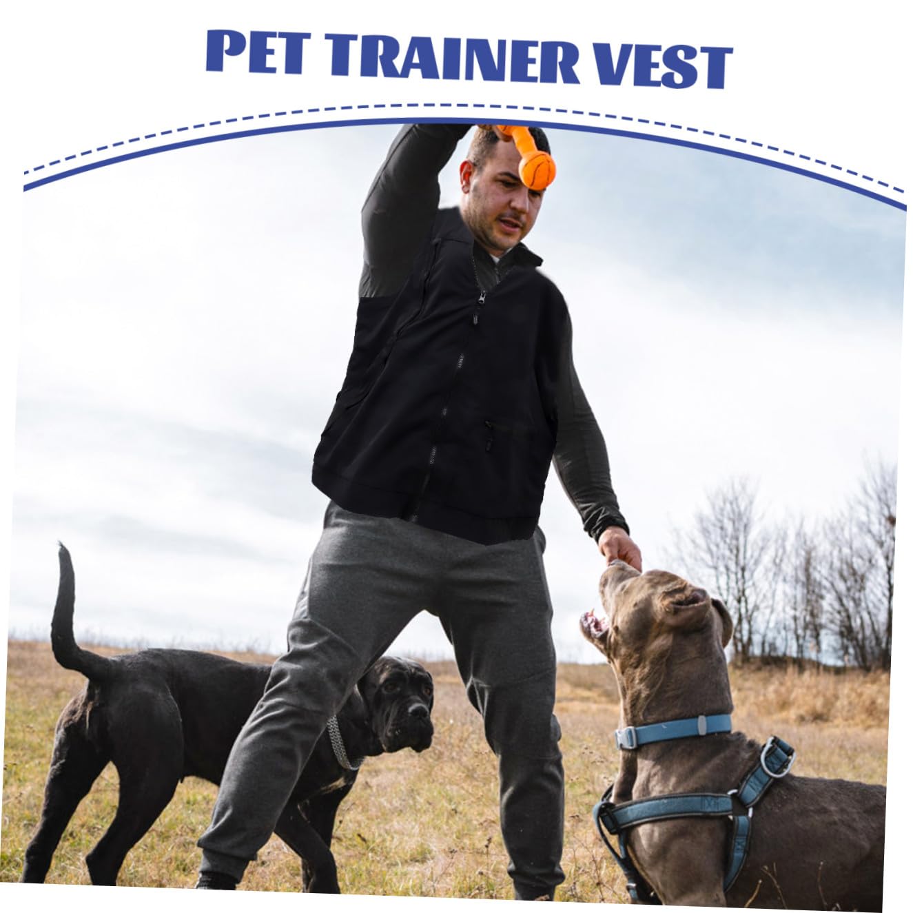 Hunde-schutzweste mit Reißverschlusstaschen und Fronttaschen Atmungsaktive und Wasserabweisende Gehorsamkeitsweste für Hundehalter