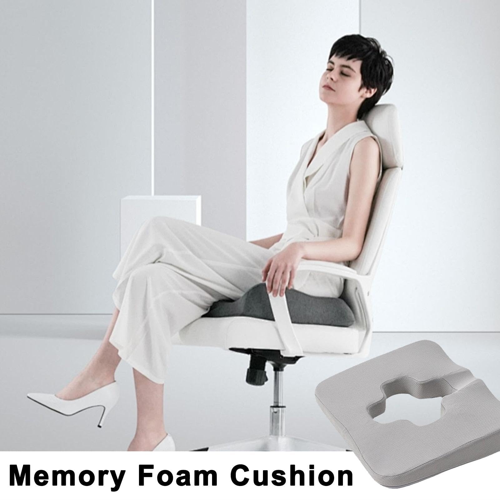 Arbeitsstuhl Sitzkissen, Autositzschaumkissen Home Soft Ergonomic Seat | Haltung Korrekturkissen atmungsaktiv für Arbeit, Lernen, Lesen, Schreiben, Fahren
