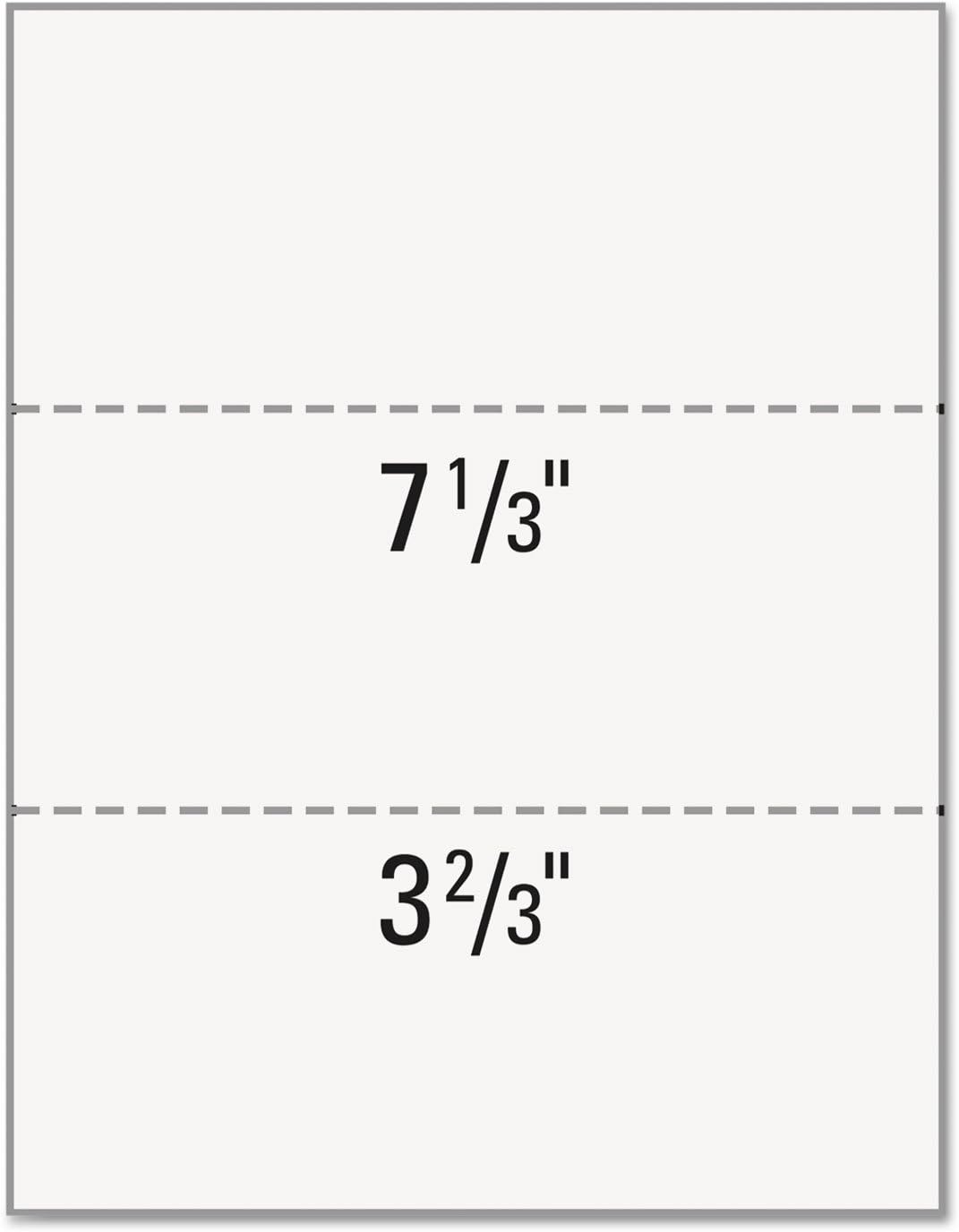 Printworks 04120 Pro Office Paper, Perf 3 2/3-Inch & 7 1/3-Inch from Bottom, WE, Letter, 20lb, 500/RM