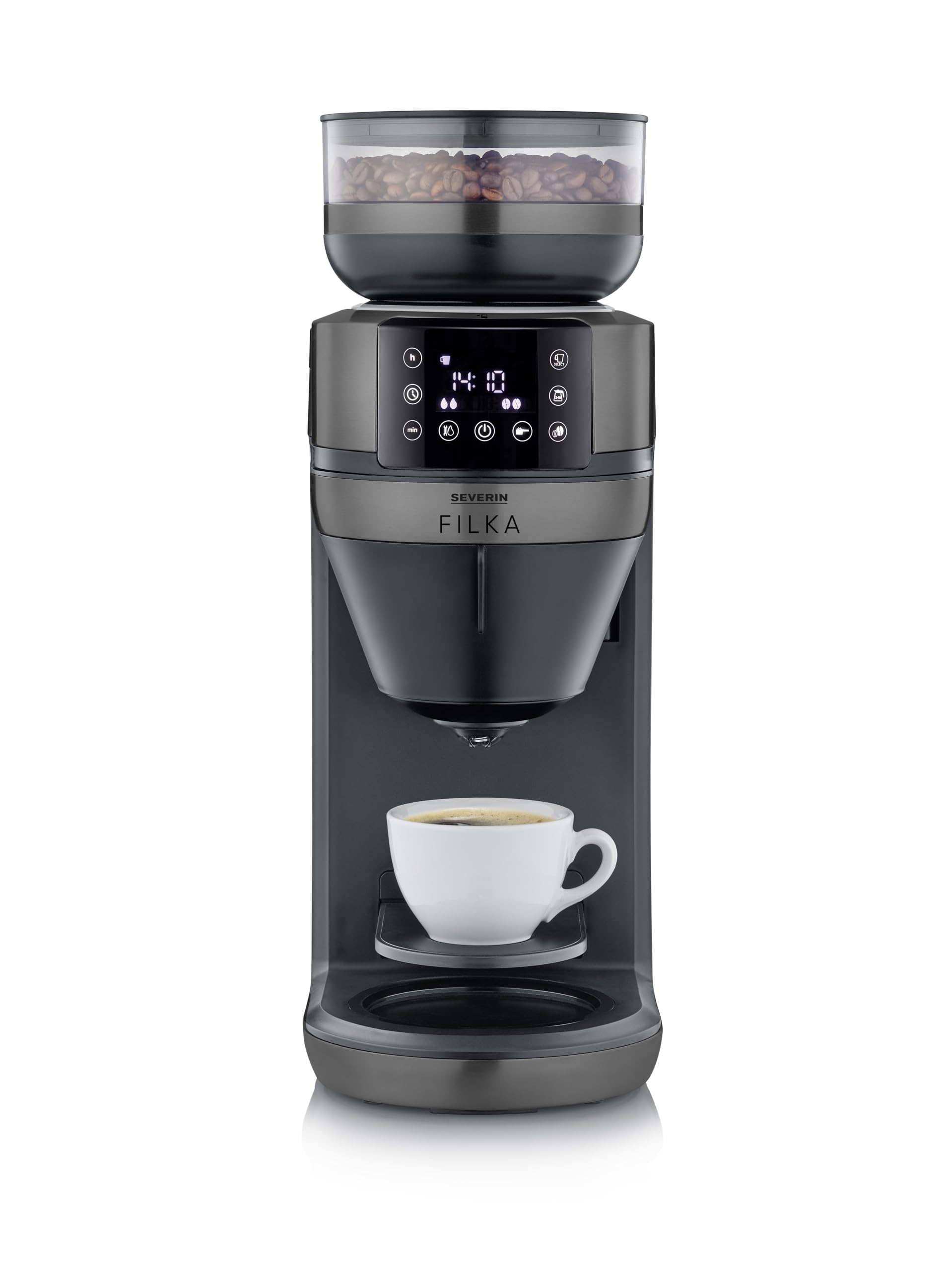 Severin FILKA Dark Inox w pełni automatyczny ekspres do kawy z filtrem