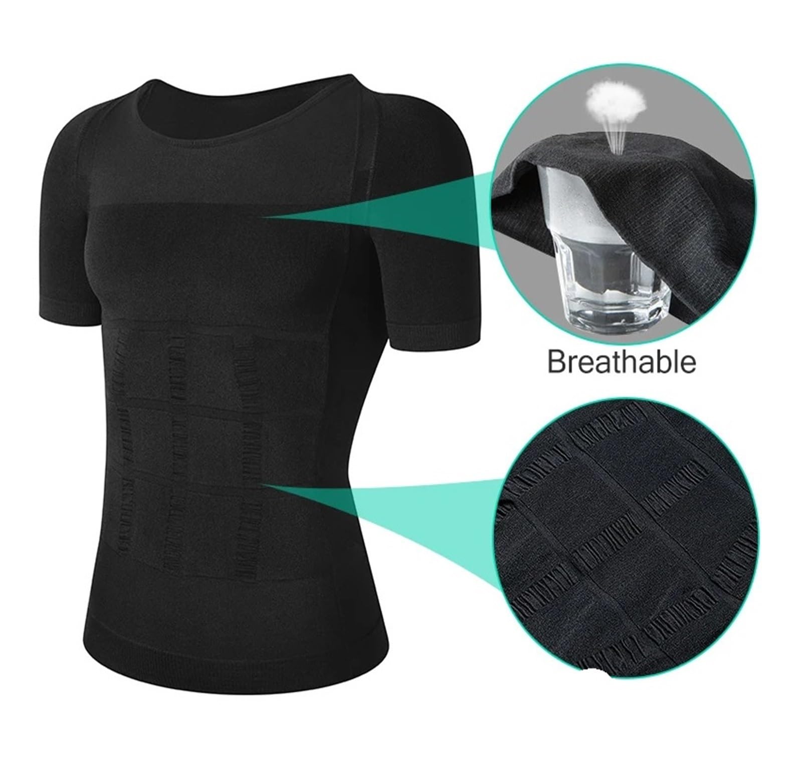 Canotta Palestra Uomo Uomo Body Shaper Dimagrante Compressione Camicie Canottiera Vita Senza Cuciture Trainer Muscolo Pancia Perdita di Peso Shapewear(White,XXL)