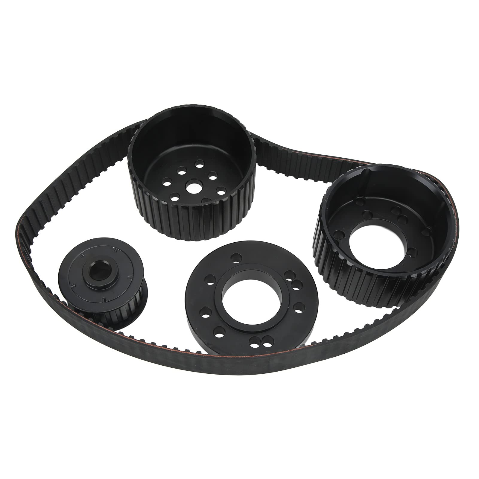 Kit de Poulie D'entraînement par Courroie de Remplacement pour Pompe à Eau Small Block 318 340 360, Kit Complet avec Courroies de 1,5 Pouces de Large