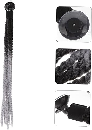 Miniatura 7 de Casco de rastas para cola de caballo, casco de esquí, pelucas para mujer, casco Hong, coletas azules, accesorio para casco de motocicleta, peluca