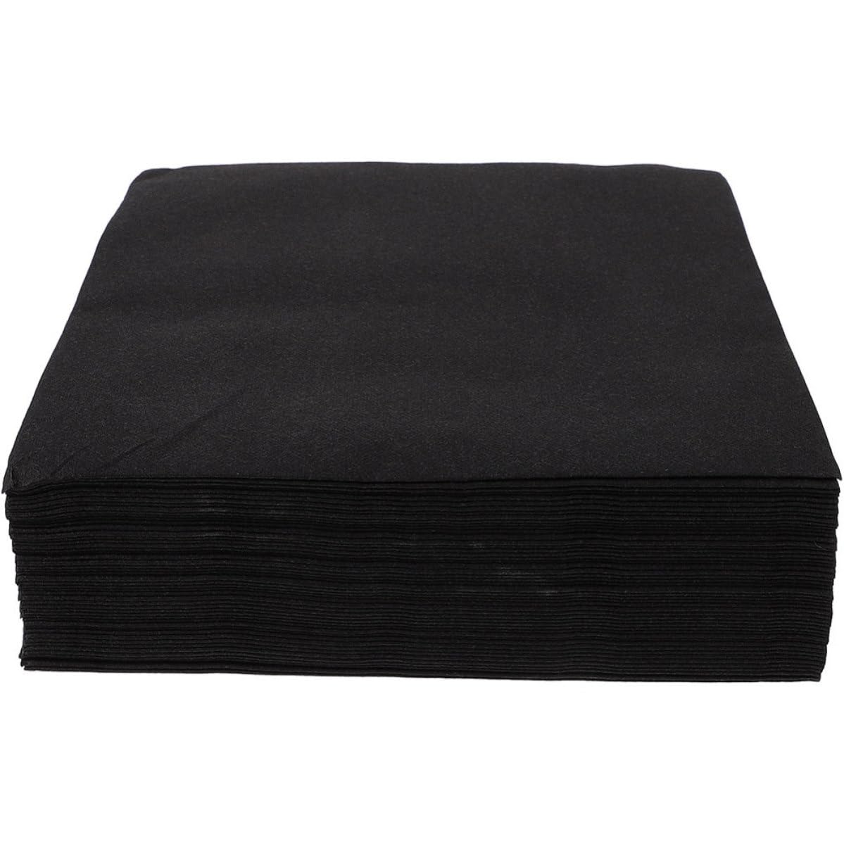 Luxshiny Servilletas Desechables Negras para Fiesta y Boda, Papel Grueso y Amigable, 100 Piezas Elegantes para Eventos y Cenas