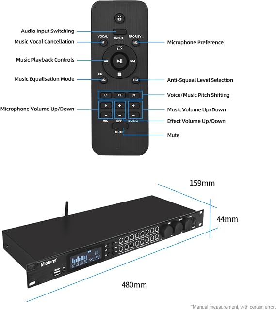 KT900DSP Karaoke Preamp Preamplifier Effector