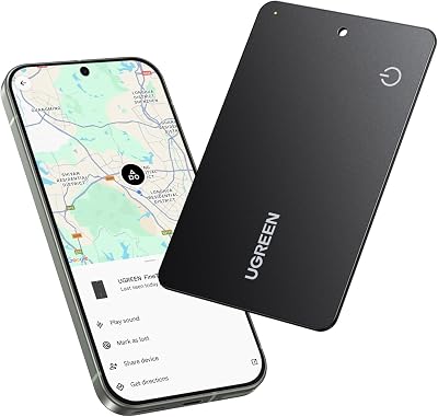 UGREEN FineTrack Slim G kompatibel mit Google Find Hub (nur Android), 1.7mm Bluetooth Tracker, 5 Jahre Batterielebensdauer, IP68 Walletfinder für Pass, Smarttag kompatibel mit Pixel 10/Galaxy S25 usw.