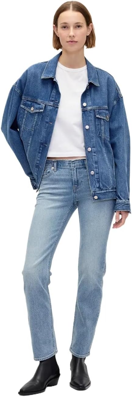 GAP Womens Low Rise Straight Fit Denim Jeans