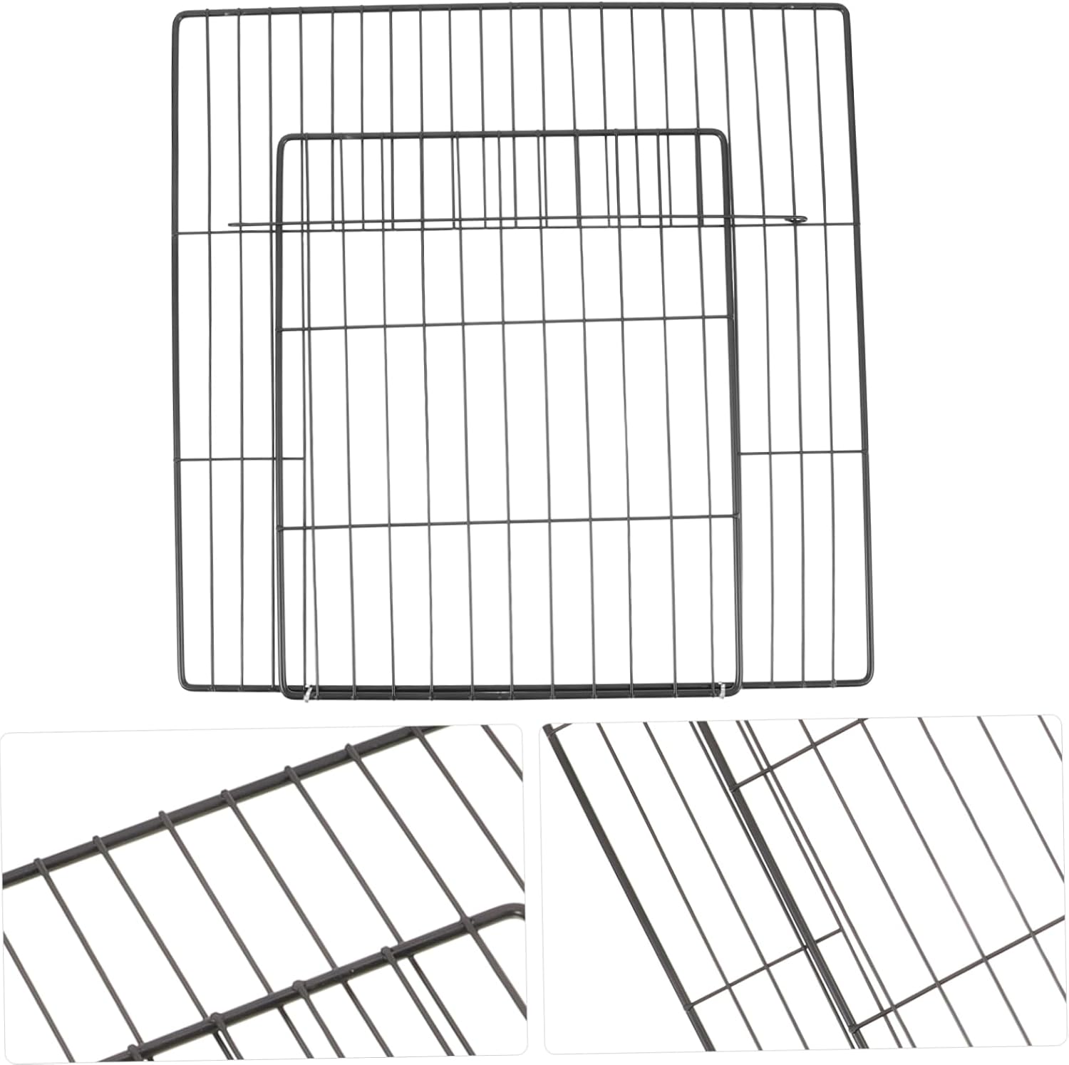 Cat Wire Fencing Door with Mesh Design, Metal Black, Easy Install image 3