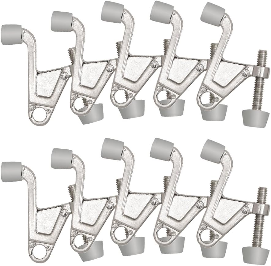 Design House 181842 Jumbo Hinge Pin Door Stop, 10-Pack, Satin Nickel
