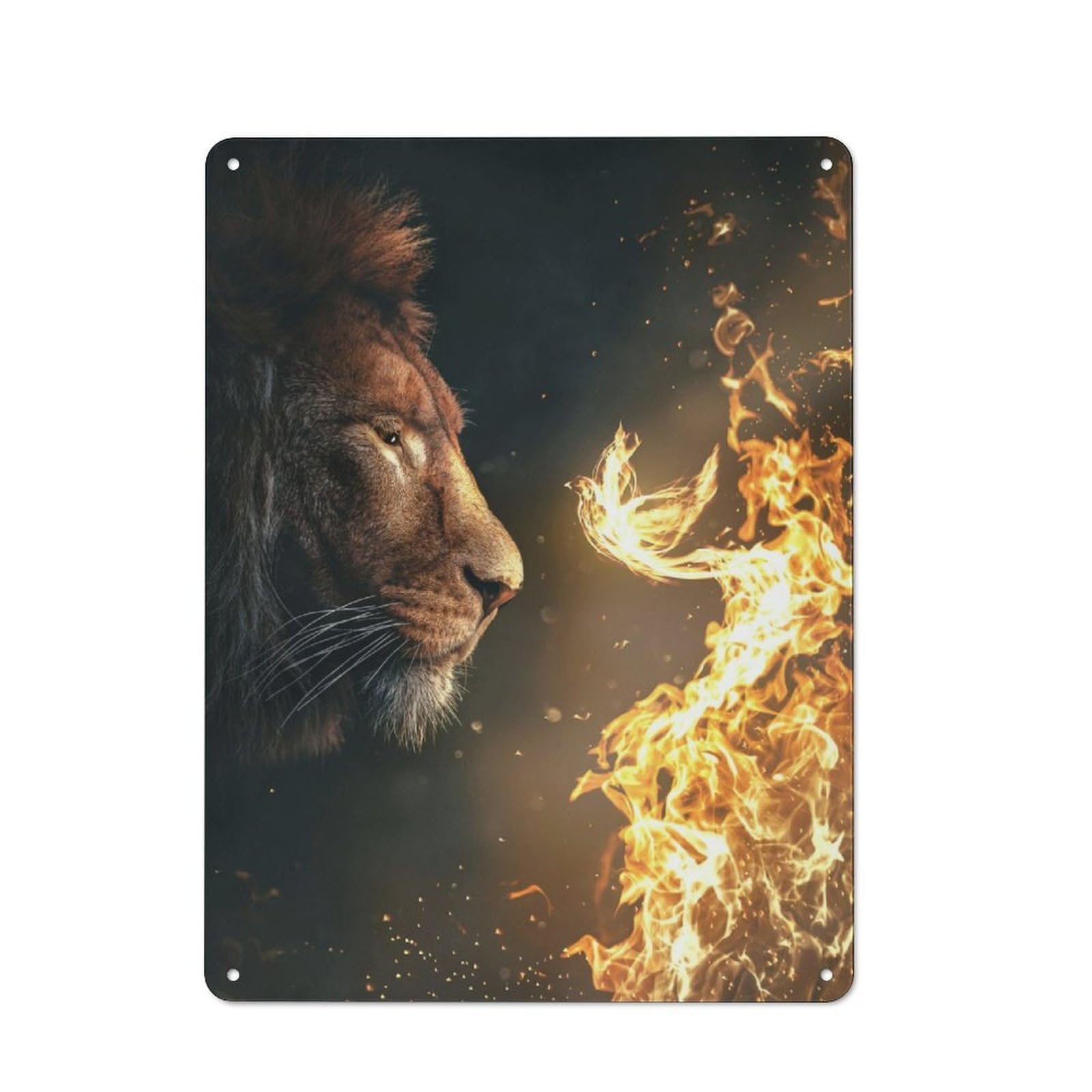 Junmoney The Fire Inside Vintage Metal Plaque 40X30cm Featuring For Garage Wall, For People Furnishing A Garage