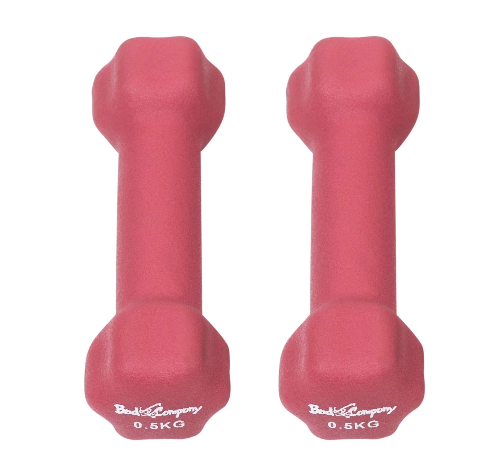 Bad Company Neoprenowe hantle do aerobiku, gimnastyki i fitnessu, 2 x 0,5 kg + 2 x 1 kg + 2 x 1,5 kg + 2 x 2 kg